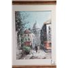 Image 2 : Two framed original oil paintings including Paris street scene, artist unknown, 16" X 12" and a cast