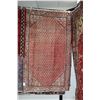 Image 1 : 100% handmade Iranian wool carpet "Mire" with muted red background, overall geometric design and hig