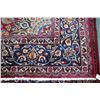 Image 2 : 100% handmade Iranian wool carpet "Mahad" with red background, center medallion and overall floral d