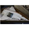 Image 2 : Boxed styrofoam model of a 1: 16th scale F-15 Eagle jet, made by Combat models, 33" wide wingspan X 