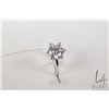 Image 1 : 14kt white gold and 3.00 carat moissanite size 7 solitaire ring, including GRA certificate