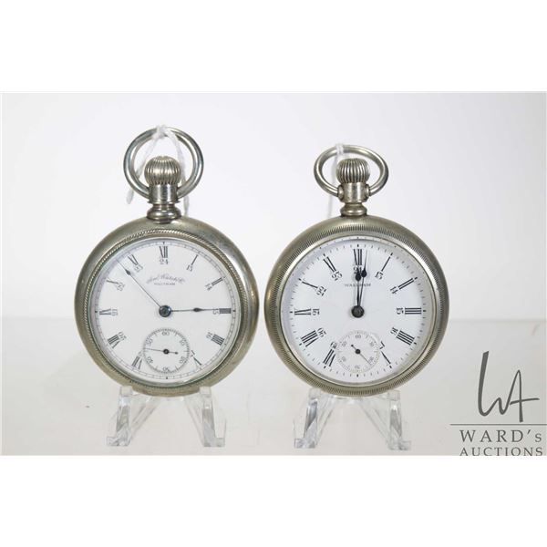 Two vintage Waltham pocket watches including Grade P.S. Bartlett, model 1883, 15 jewel pocket watch.