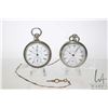 Image 1 : Two pocket watches including Elgin, grade 97, model 1, 7 jewel, size 18, key wind watch. Serial numb