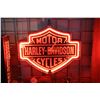 Image 2 : Boxed Harley Davidson bar and shield wall mount neon clock 11" X 14", working at time of cataloguing