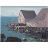 Image 2 : Framed oil on board of a harbour hut signed by artist H (Heather) Beaton 11/14. Note: This item cann