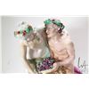 Image 2 : Antique Meissen hand painted figurine "Pan, Nymphe et Enfant" after a sculpture by Claude Michel Clo