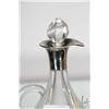 Image 2 : Antique crystal whisky noggin tot water decanter with Birmingham sterling silver spout and crystal s