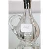 Image 3 : Antique crystal whisky noggin tot water decanter with Birmingham sterling silver spout and crystal s