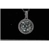 Image 2 : Sterling silver 12" neck chain with 2ct center moissanite gemstone, includes GRA certificate