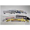Image 1 : Six 1/64 Ertl diecast semi trucks including CAT, Agco, New Holland, Hesston, Home Depot and Co-Op. P