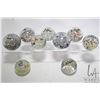 Image 1 : Nine student studio paperweights made by Alta Glass