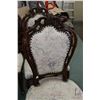 Image 2 : Four Victorian style dining chairs with decorative show wood and tapestry upholstery