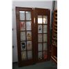 Image 1 : Pair of vintage ten pane doors with two missing and one broken pane, 72" X 23 3/4" each