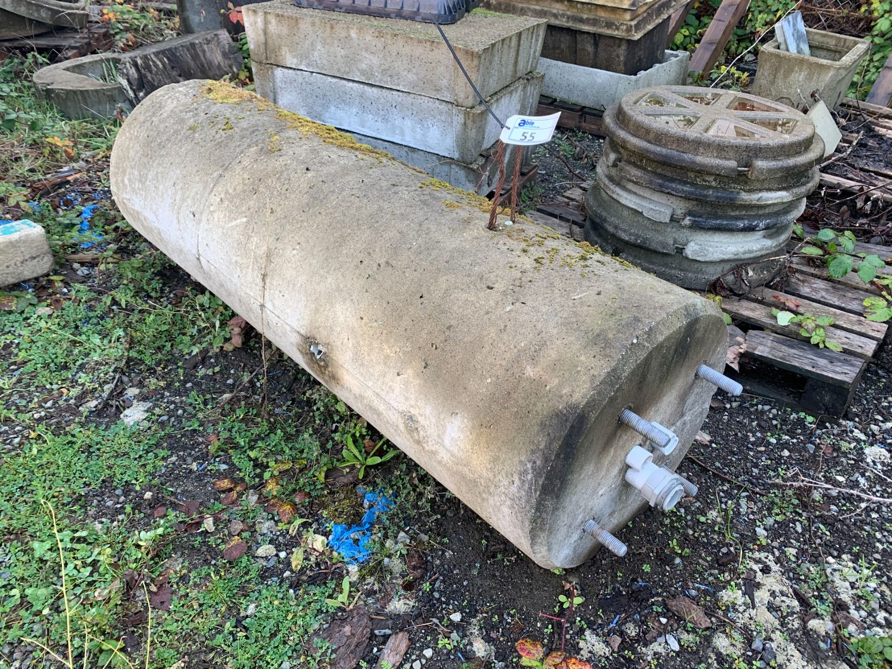 *H/T* LARGE GROUP OF IC RISERS, CONCRETE ELECTRICAL BOXES & CONCRETE ...