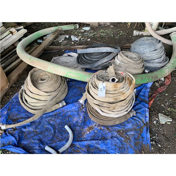 LARGE GROUP OF 1.5  FIREHOSE'S APPROX. 15PCS / 50' EACH