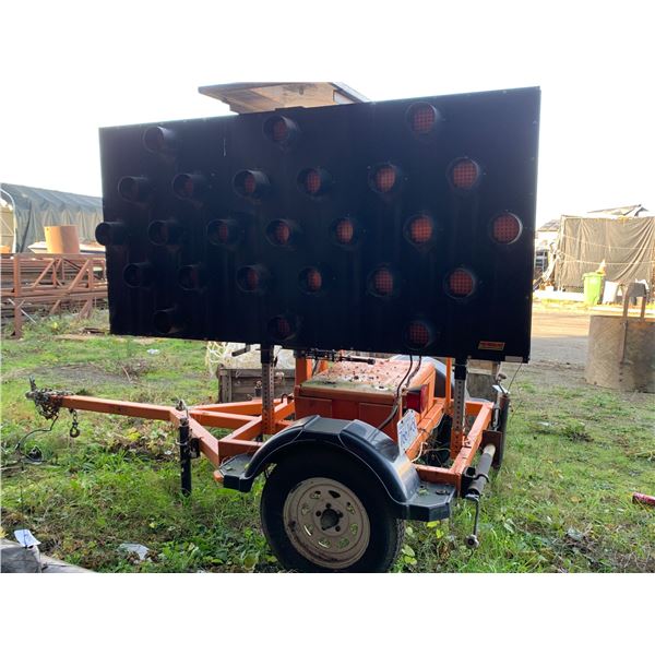 *R* 2011 VER-MAC ST4X8 MOBILE TRAFFIC ARROW BOARD, WITH TRAILER VIN 2S9US2118BS132320,