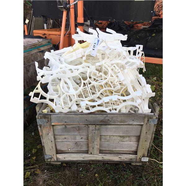 CRATE OF WHITE 5  DUCT SPACERS