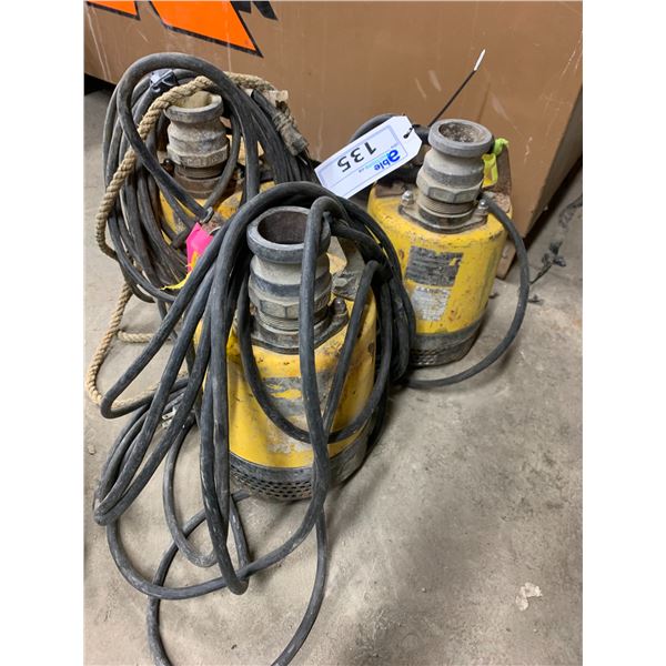 LOT OF 3 HEAVY DUTY SUBMERSIBLE PUMPS