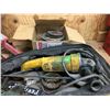 Image 1 : DEWALT DW840 7" ELECTRIC ANGLE GRINDER IN A DEWALT TOOL BAG & A BOX OF ASSORTED CUT OFF WHEELS