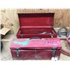 Image 1 : LOT OF 2 RED METAL TOOL BOXES FULL OF ASSORTED WRENCHES