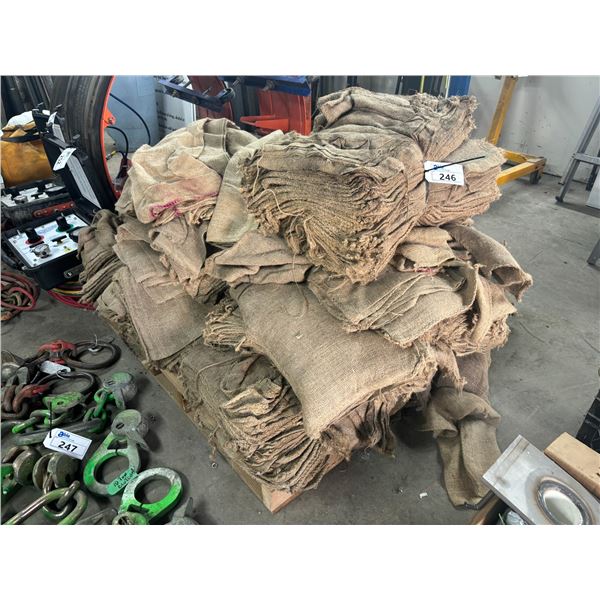 LARGE GROUP OF BURLAP SACKS