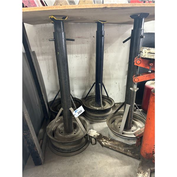 GROUP OF (5) ADJUSTABLE WORK STANDS