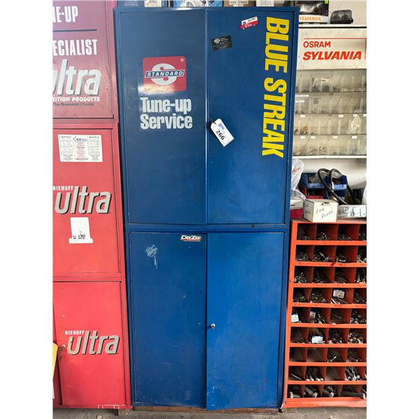 BLUE STREAK DOUBLE SHOP CABINET AND CONTENTS (BLUE)