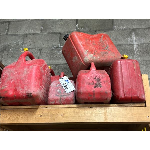 GROUP OF 8 GASOLINE JERRY CANS