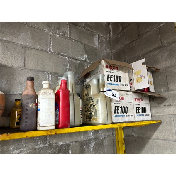 SHELF FULL OF ASSORTED LUBRICANTS