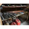 Image 1 : CUPBOARD FULL OF ASSORTED TOOLS-BOLT CUTTERS/HAND SAWS/AXES/ETC