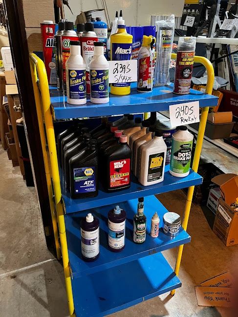 Approx. 44 Pieces of new Liquids and Oils ( Rack Not Included)