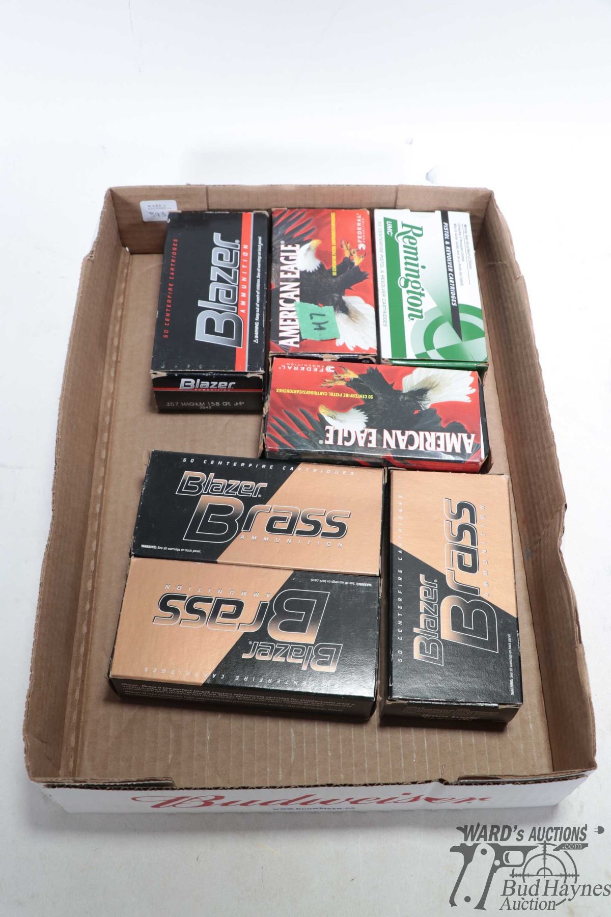 Count Boxes Selection of handgun ammo including three 50 count boxes of Blazer ...