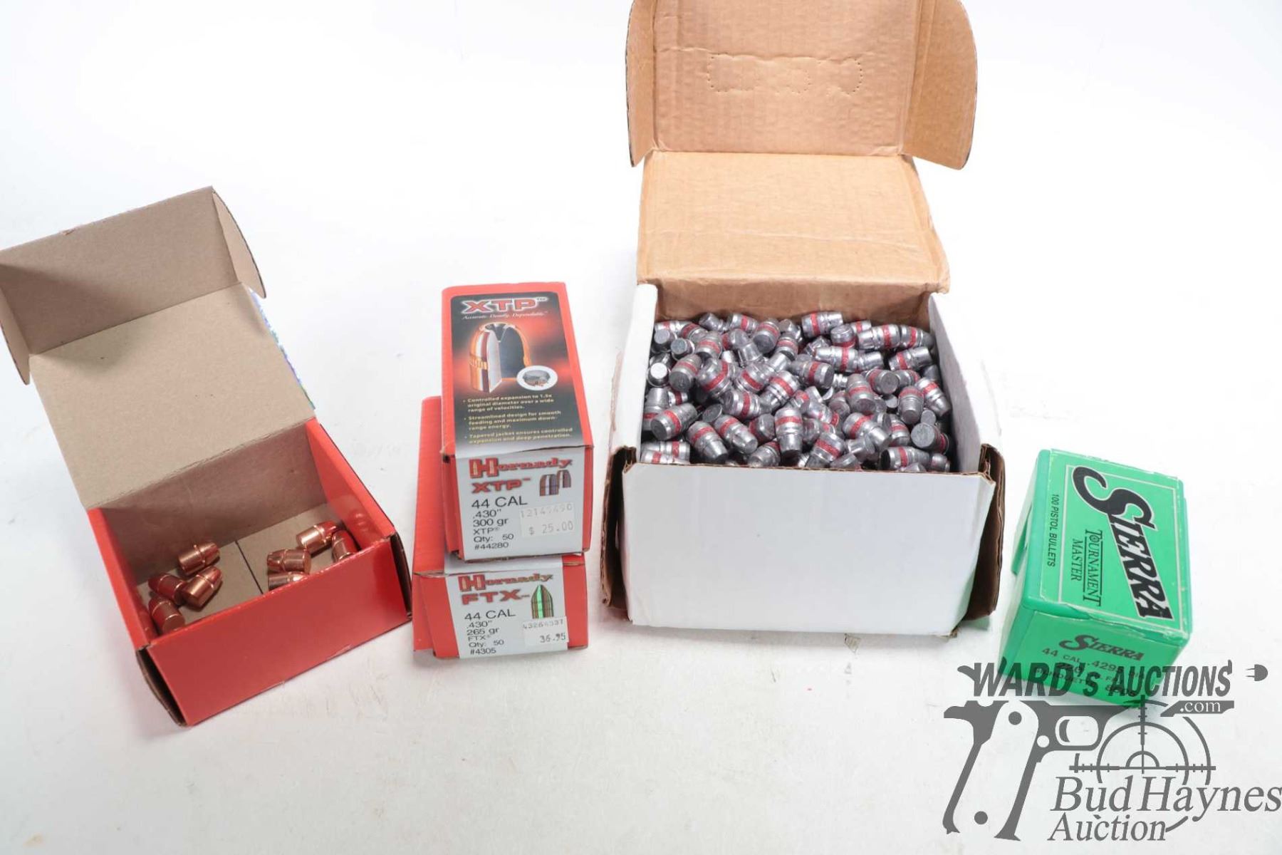 Box Of Bullets Selection of .44 CAL bullets including 500 count box of Bullet Barn 240 ...