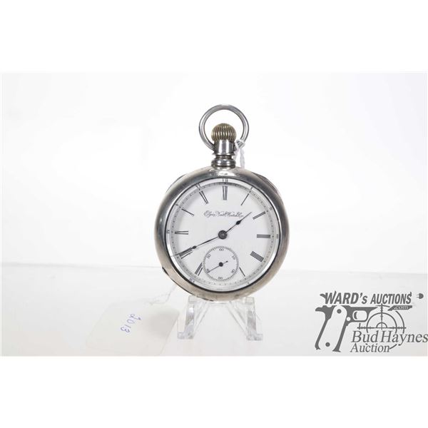 Elgin Watch Co. pocket watch, grade 73, model 5, 7 jewel, serial no. 5585466, size 18. White single