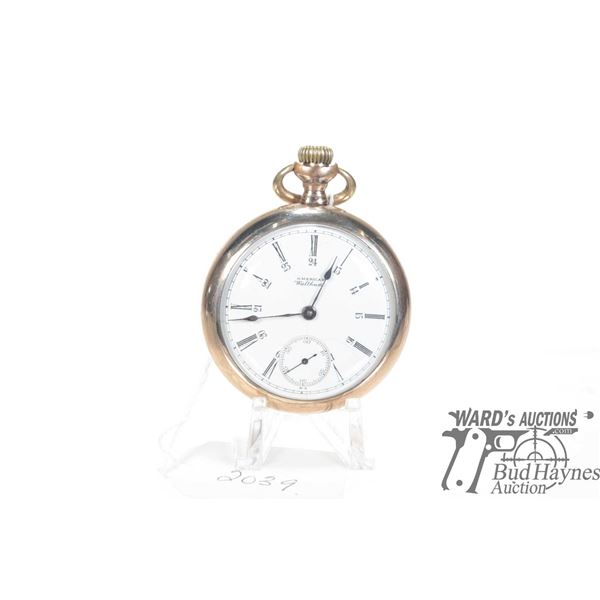 Waltham Watch Co. pocket watch, grade 825, model 1883, 17 jewel, serial no. 13065349, size 18, with 