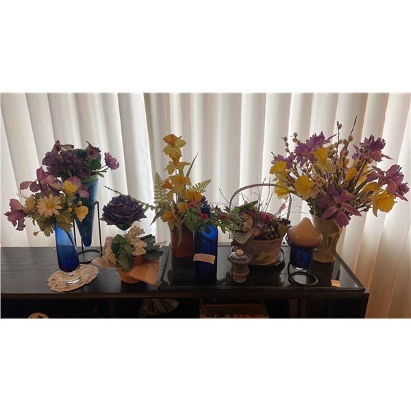 Collection Of Ornamental Vases & Flowers