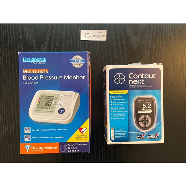 Blood Pressure Monitor & Blood Glucose Monitor