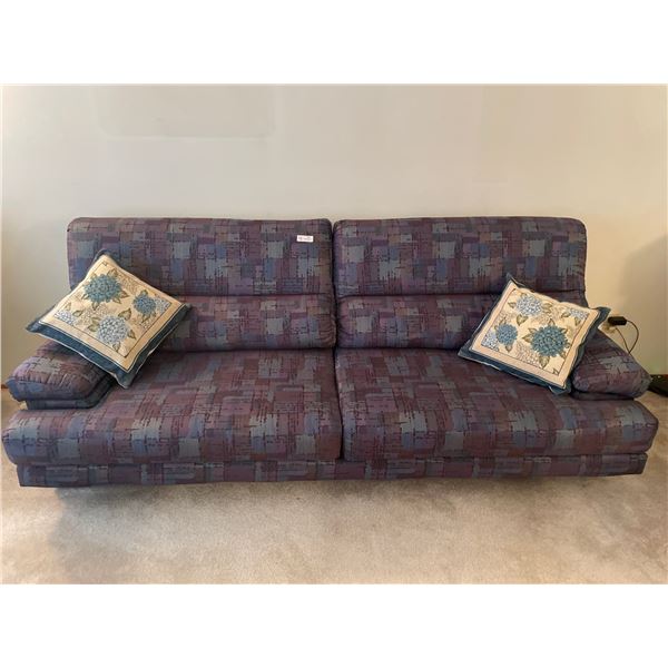 Multi Color Couch- Purple, Burgundy, Green & Blue - From Nordenlund Furniture With Matching Pillows
