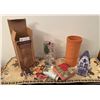 Image 1 : Assorted Home Decor - New In Box Terra Cotta Wine Cooler, Bombay Chirstmas Tree & More