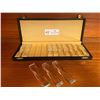 Image 1 : Full Set Of Crystal Knife Rests In Original Vintage Black Case