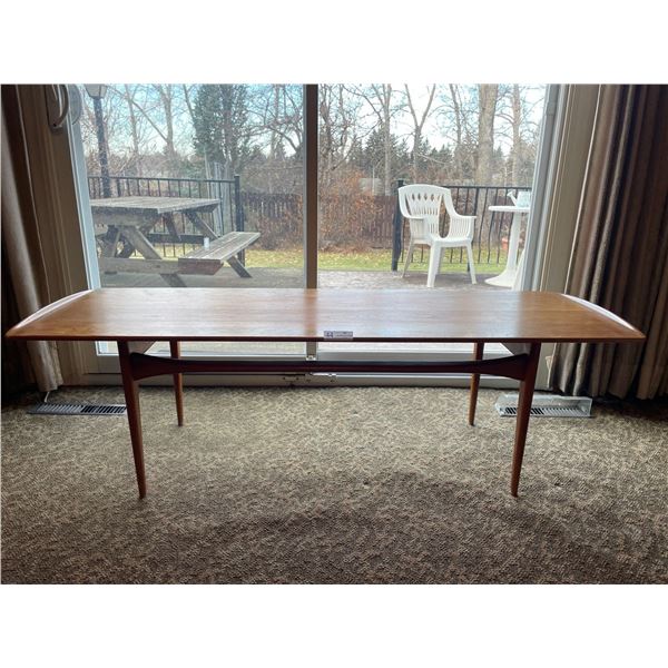 Mid Century Modern Teak Coffee Table 59Lx21Dx18H