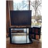 Image 1 : Toshiba Tube TV, Samsung VHS/DVD Player & TV Stand