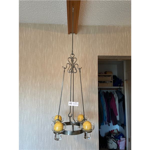 Metallic Hanging Candle Holder
