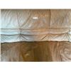 Image 2 : Creme Leather Couch - 76Lx38Dx31H
