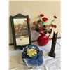 Image 1 : Assorted Home Decor - Calendar Wall Mount With Decorative Vase, & Wooden Totem Pole