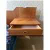 Image 5 : Mid Century Modern Teak Double Bed With Bedding 