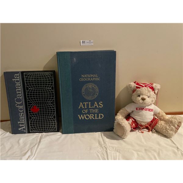National Geographic Society Atlas Of The World 1981 & Atlas of Canada 1981 & Hudson Bay Canada Teddy