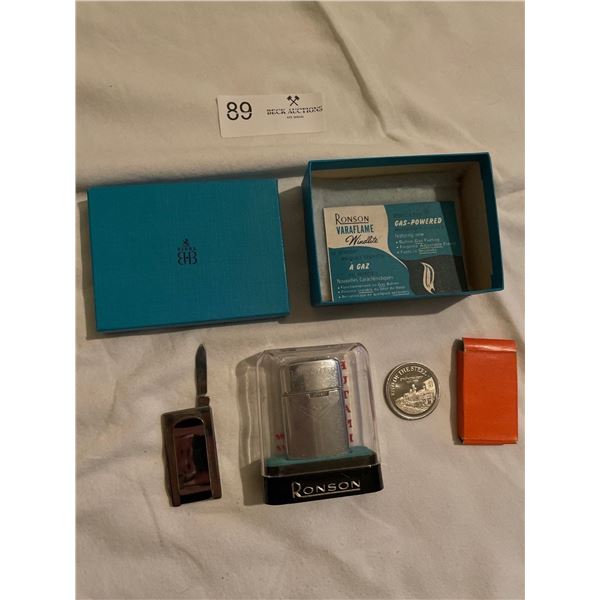 Ronson Varaflame Wind Lite Gas Powered Lighter With Accessories & More