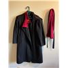 Image 1 : Ladies Size 11 Wool Coat With Matching Scarf & Belt