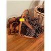 Image 4 : Assorted Wicker & Wood/Pine Cone Inside Home Decor